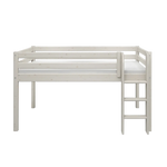 High Bed 120 cm with Ladder and Safety Rail, 90x200 cm, Grey MID_HIGH-BED 200 flexa-com.myshopify.com