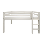 High Bed 120 cm with Safety Rail and Ladder, 140x200 cm, White MID_HIGH-BED 200 flexa-com.myshopify.com