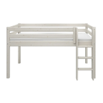 High Bed 120 cm with Safety Rail and Ladder, 90x200 cm, White MID_HIGH-BED 200 flexa-com.myshopify.com