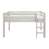High Bed 120 cm with Safety Rail and Ladder, 90x200 cm, White MID_HIGH-BED 200 flexa-com.myshopify.com