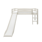 High Bed 120 cm with Slide and Ladder, 90x200 cm, White MID_HIGH-BED 200 flexa-com.myshopify.com