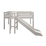 High Bed 120 cm with Slide and Safety Rail, 90x200 cm, Grey MID_HIGH-BED 200 flexa-com.myshopify.com