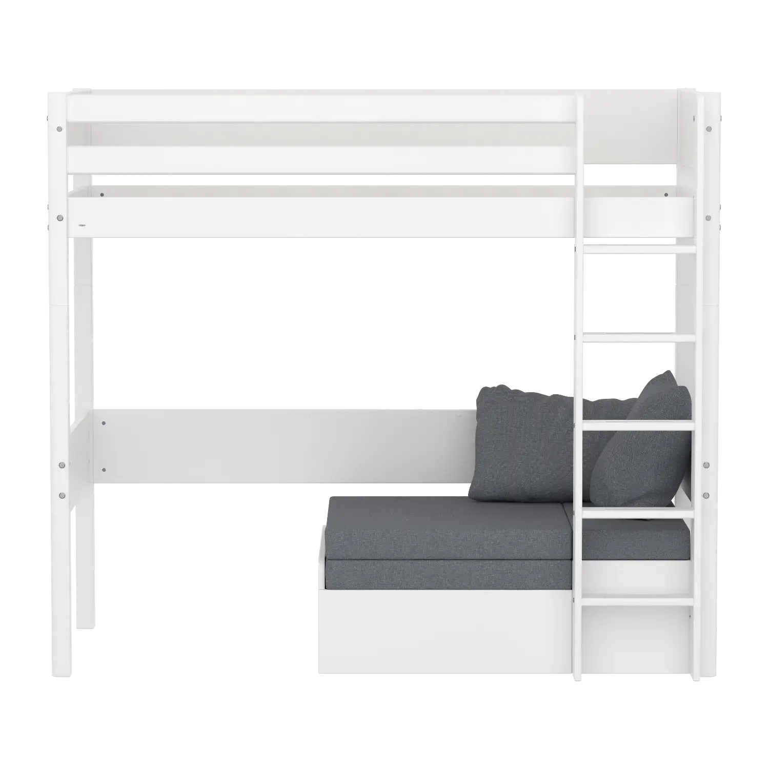 High bed with straight ladder, 90x200 cm, White HIGHBED _badge_bestseller flexa-com.myshopify.com
