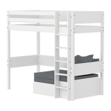 High bed with straight ladder, 90x200 cm, White HIGHBED _badge_bestseller flexa-com.myshopify.com