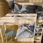 High bed with straight ladder, 90x200 cm, White HIGHBED _badge_bestseller flexa-com.myshopify.com
