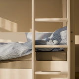 High bed with straight ladder, 90x200 cm, White flexa-com.myshopify.com  CASABED
