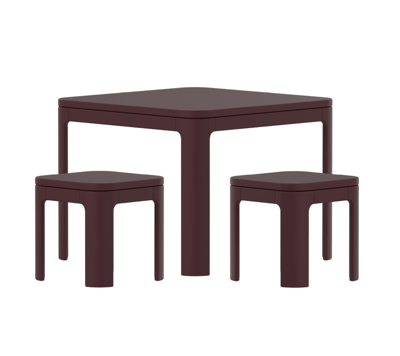 Table & Stools, Pomegranate