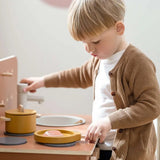 Pot & Pan, 5 pcs, Handpainted, Yellow PLAY ACTIVE flexa-com.myshopify.com