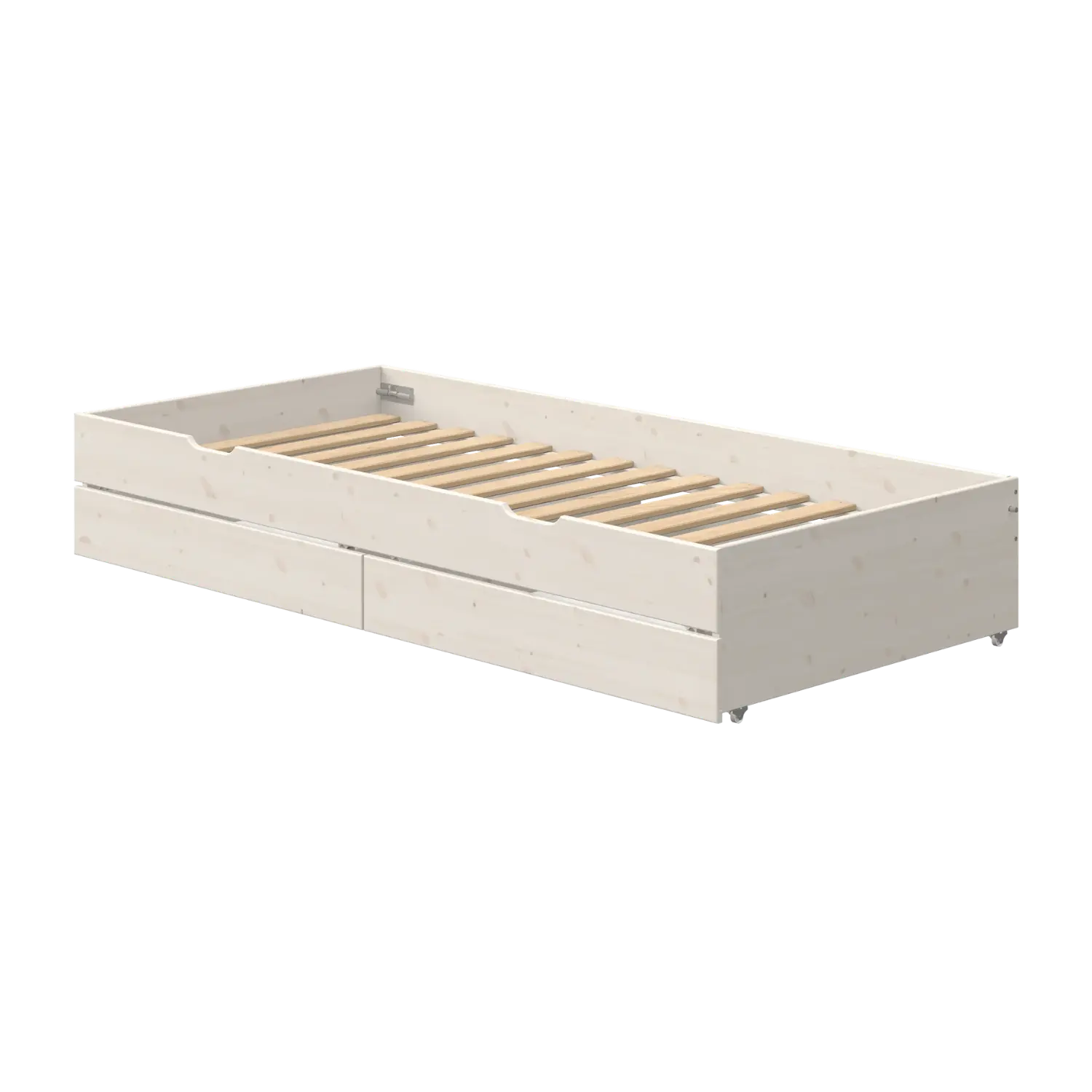 Pull-out Bed with Storage, 90x190 cm, White FLEXA ACCESSORIES pull-out-bed-white-washed-3   200 flexa-com.myshopify.com