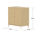 SAGA Cupboard, 2 doors, Sand with grooves CUPBOARD ACTIVE flexa-com.myshopify.com