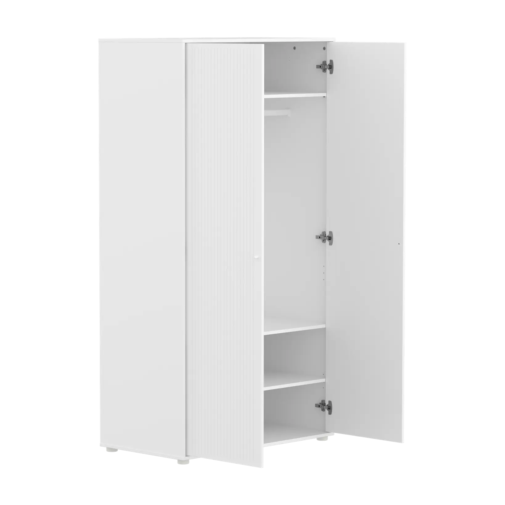 SAGA Wardrobe, 2 door, White with grooves WARDROBE ACTIVE flexa-com.myshopify.com