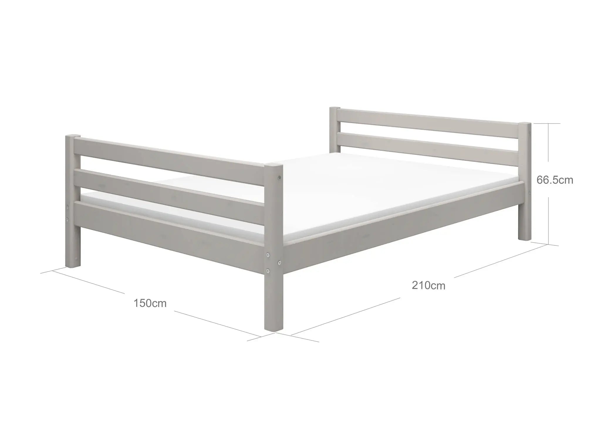Single Bed, 140x200 cm, Grey SINGLE_BED 140X200 flexa-com.myshopify.com