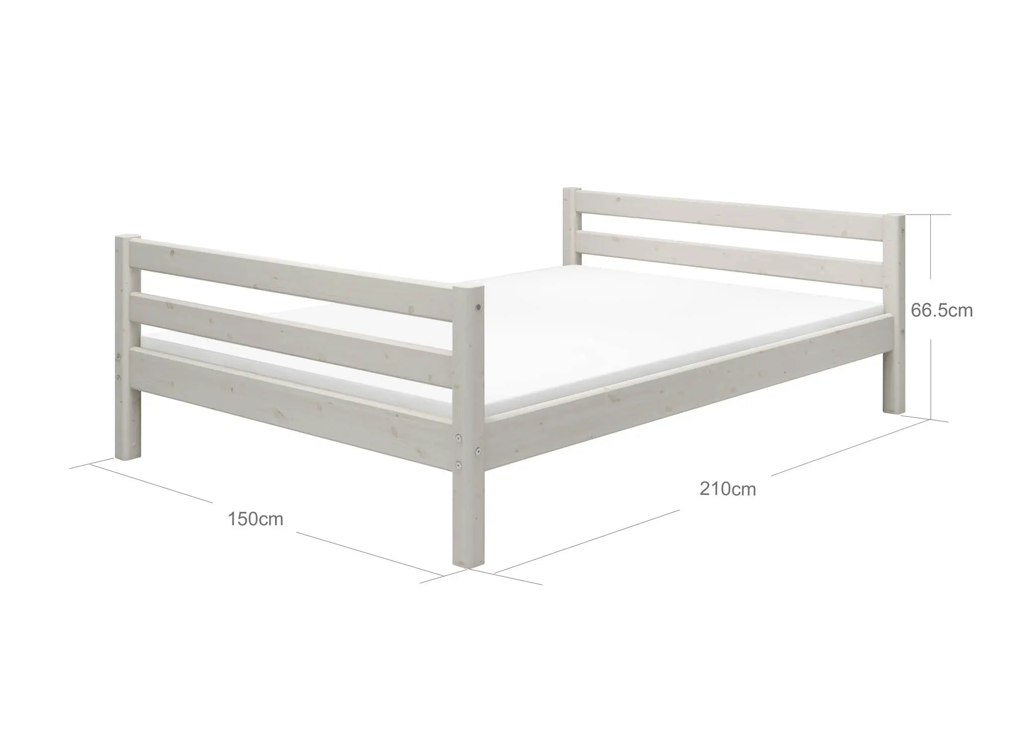 Single Bed, 140x200 cm, White SINGLE_BED 200 flexa-com.myshopify.com