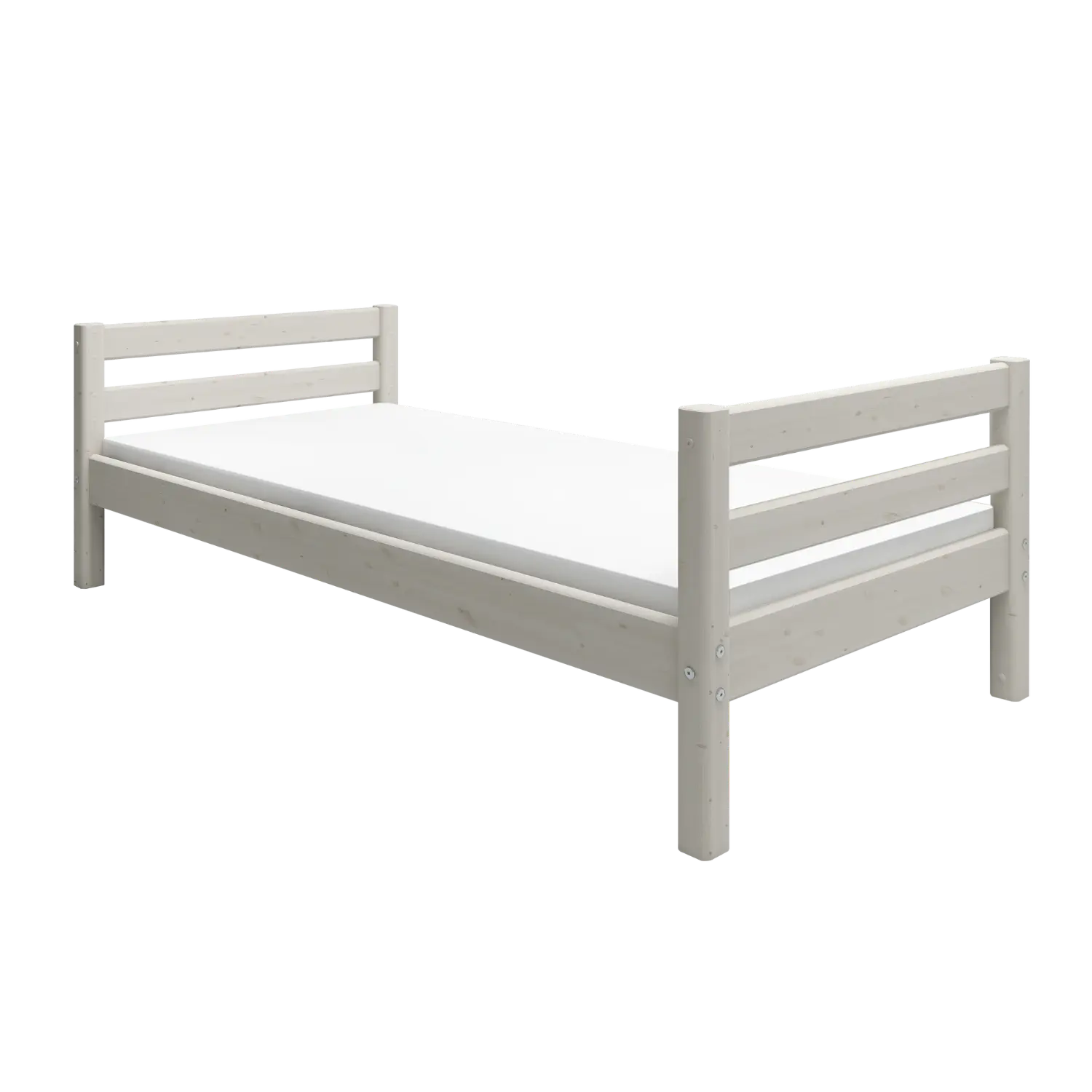 Single Bed, 90x200 cm, White SINGLE_BED 200 flexa-com.myshopify.com