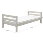 Single Bed, 90x200 cm, White SINGLE_BED 200 flexa-com.myshopify.com