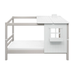 Single Bed with 1/2 House, 90x200 cm, White/Grey SINGLE_BED 200 flexa-com.myshopify.com