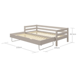 Single Bed with Pull-out Bed, 90x200 cm, Grey SINGLE_BED 200 flexa-com.myshopify.com