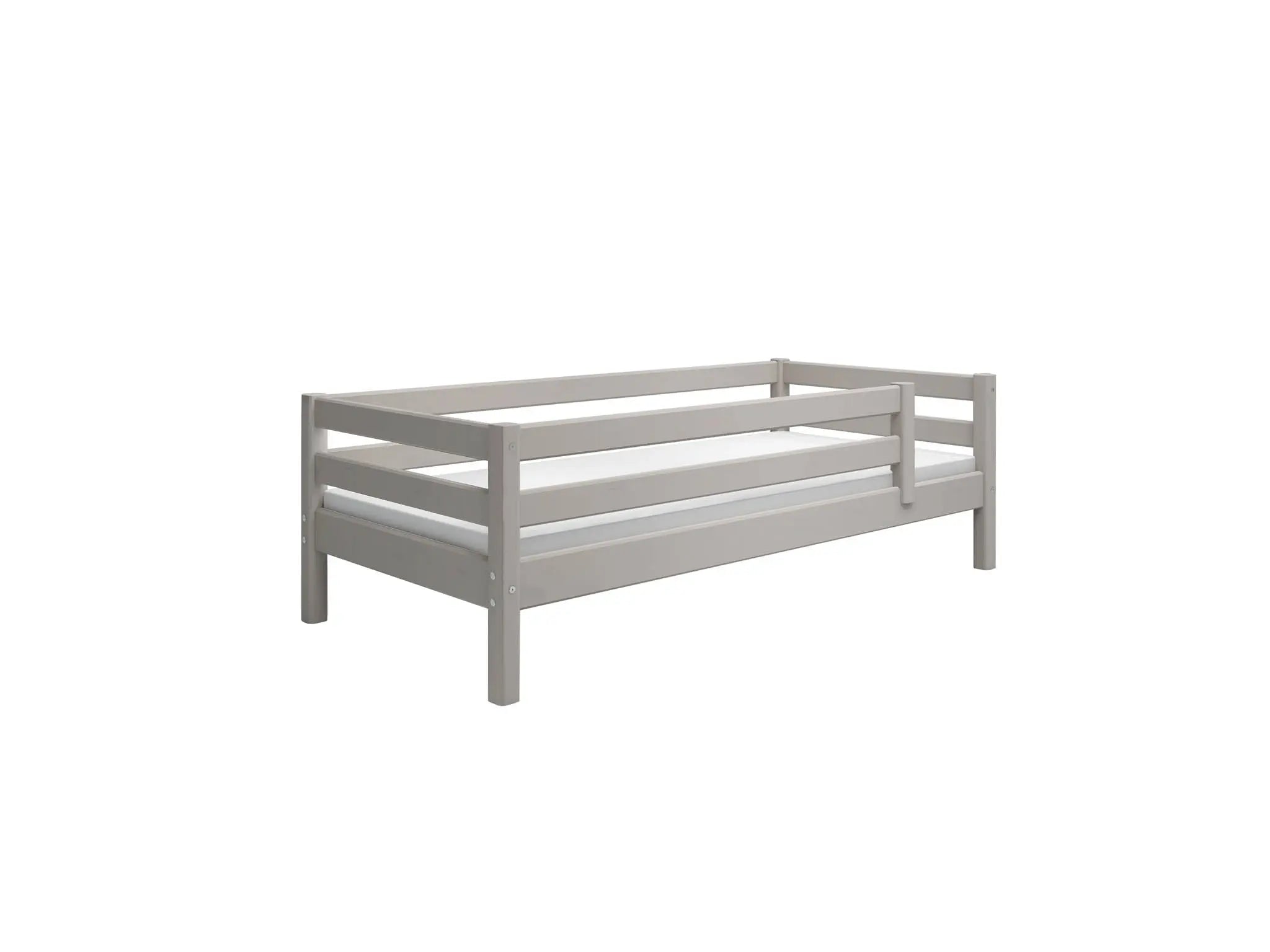 Single Bed with Safety Rail, 90x200 cm, Grey SINGLE_BED 200 flexa-com.myshopify.com