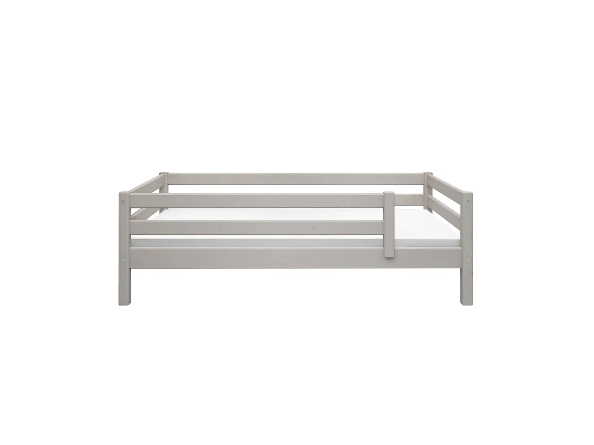 Single Bed with Safety Rail, 90x200 cm, Grey SINGLE_BED 200 flexa-com.myshopify.com