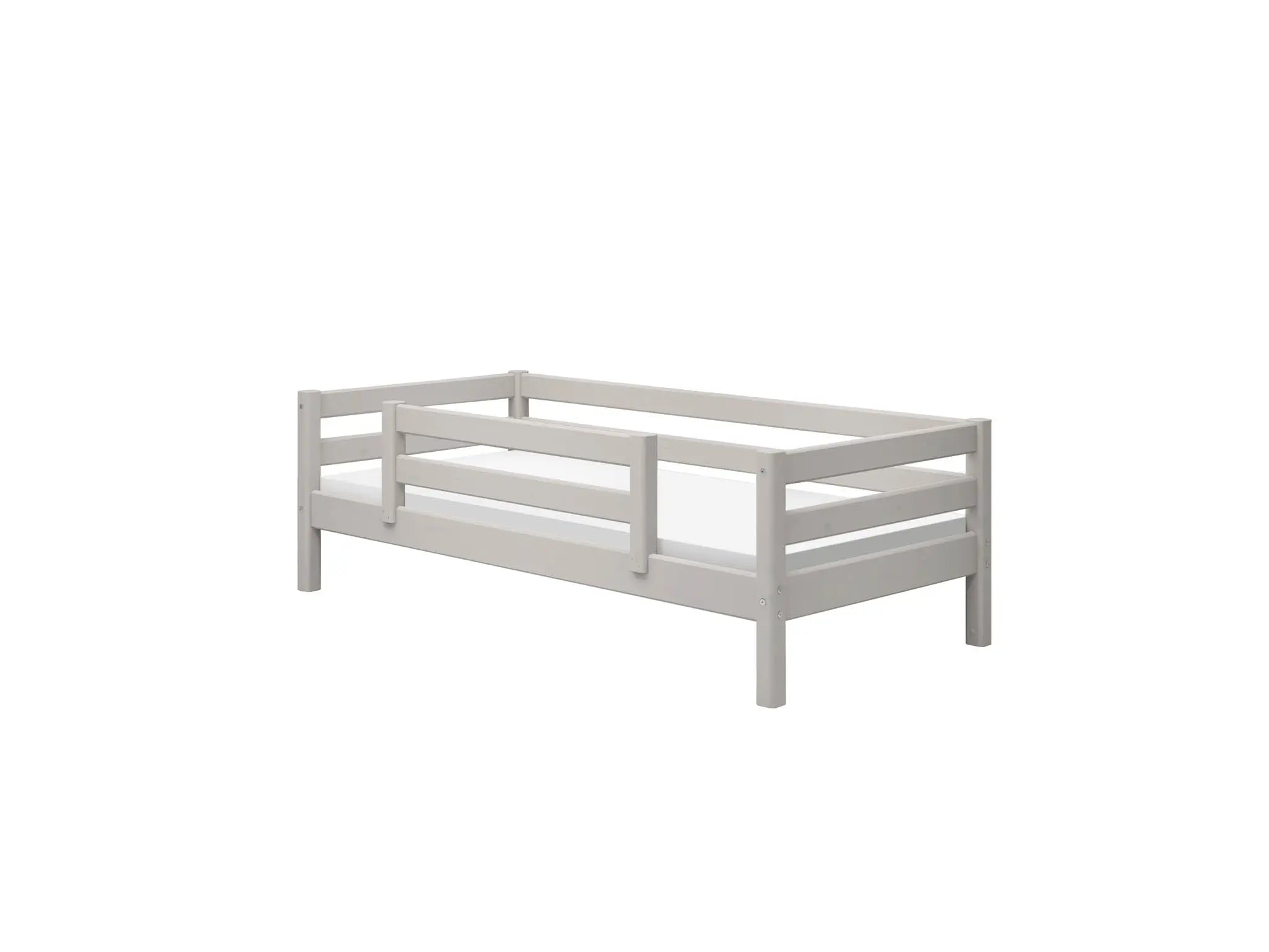 Single Bed with Safety Rail, 90x200 cm, Grey SINGLE_BED 200 flexa-com.myshopify.com