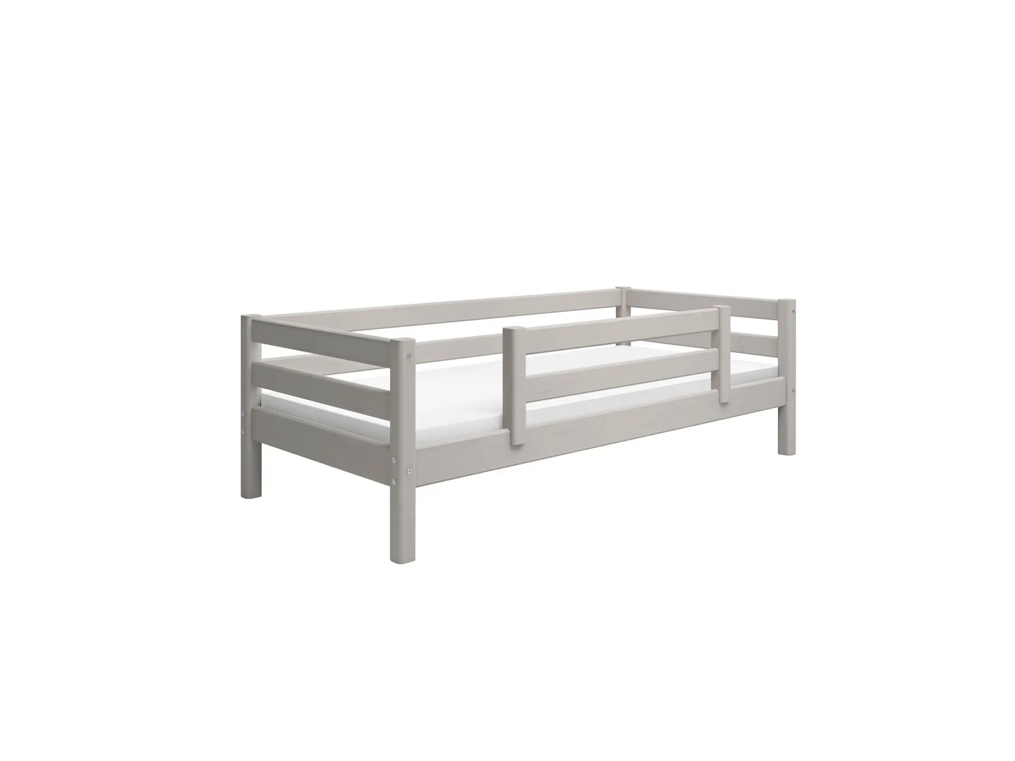 Single Bed with Safety Rail, 90x200 cm, Grey SINGLE_BED 200 flexa-com.myshopify.com