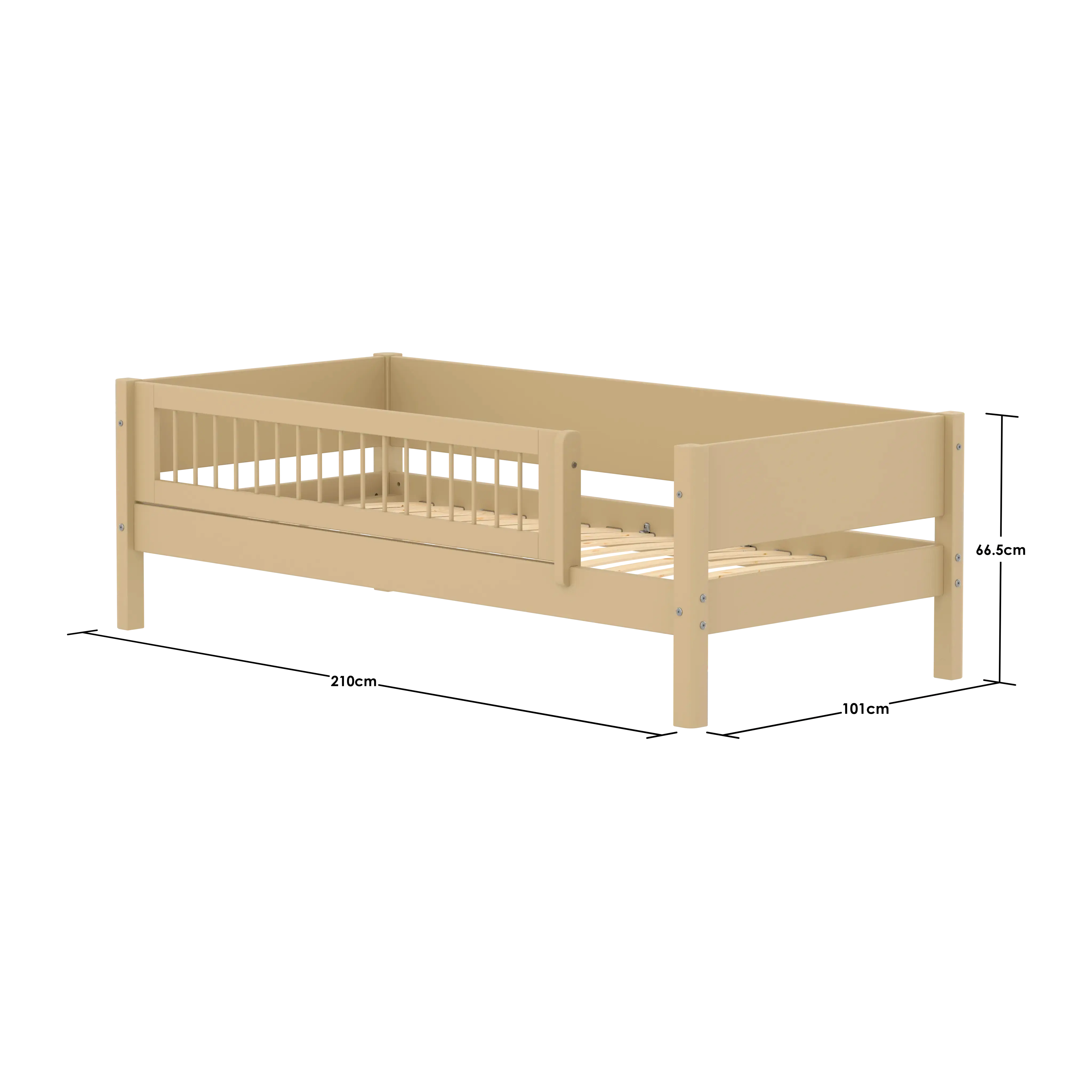 FLEXA WHITE Daybed 90x200 with Removable Safety Rail