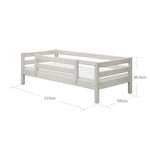 Single Bed with Safety Rail, 90x200 cm, White SINGLE_BED 200 flexa-com.myshopify.com