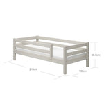 Single Bed with Safety Rail, 90x200 cm, White SINGLE_BED 200 flexa-com.myshopify.com