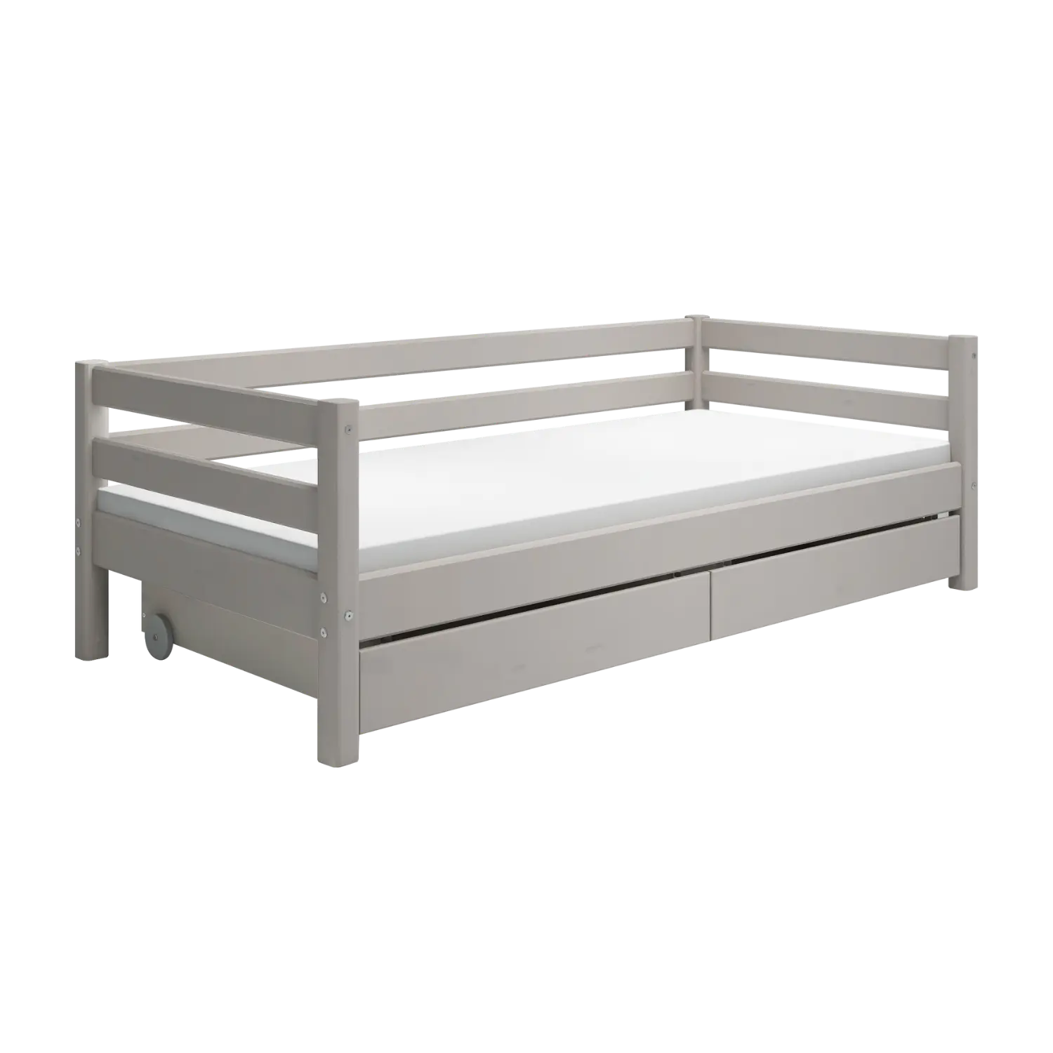 Single Bed with Storage, 90x200 cm, Grey SINGLE_BED 200 flexa-com.myshopify.com
