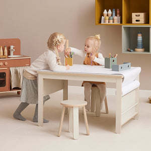 Light grey Creative Table and Stool from FLEXA in playroom