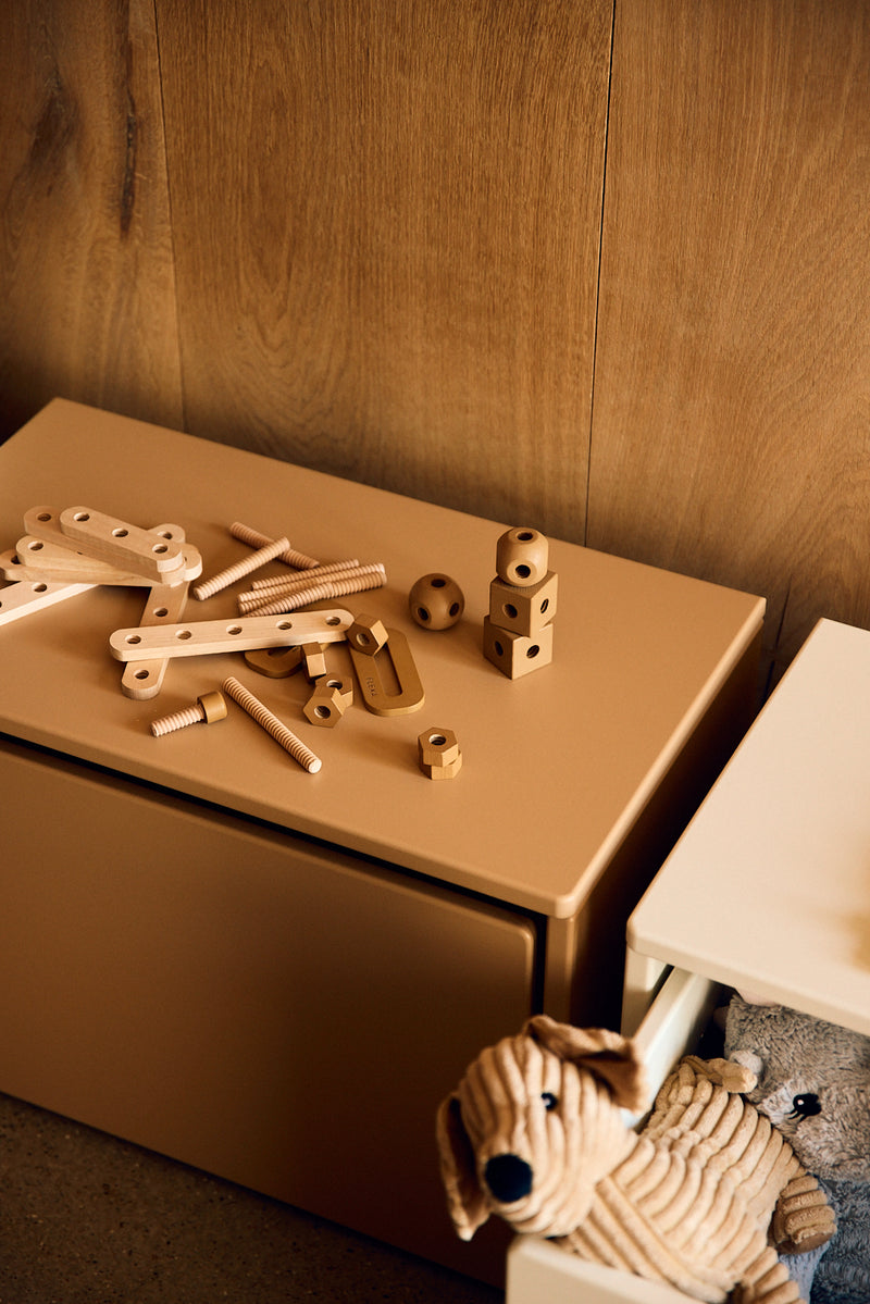 DOTS Storage bench 3-in-1, MDF, Latte