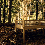Mid-High Bed with Safety Rails, 90x200 cm, Pine