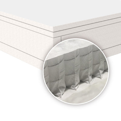 Matelas à ressorts réversible avec housse en coton 200x140