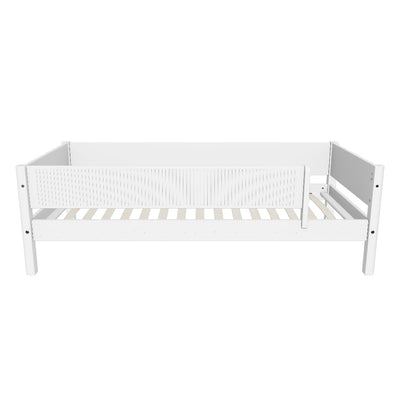 Single Bed with Safety Rails, 90x200 cm, White