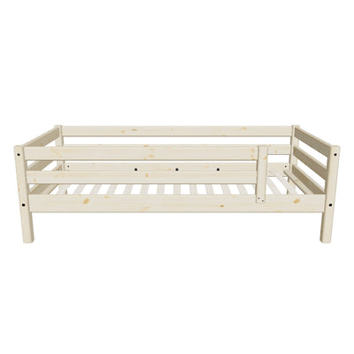 Single Bed with Safety Rail, 90x200 cm, Pine