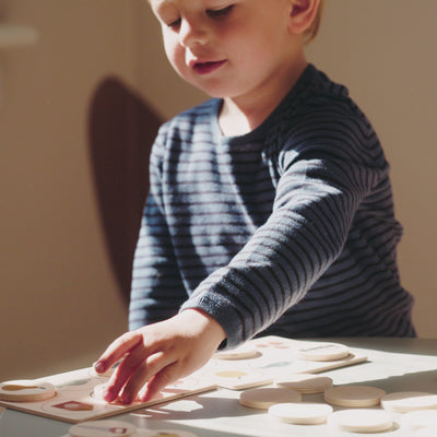 Wooden Picture Lotto, 4 plates and 24 pcs, Handpainted