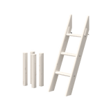 Slanting Ladder for Mid-High Bed, White