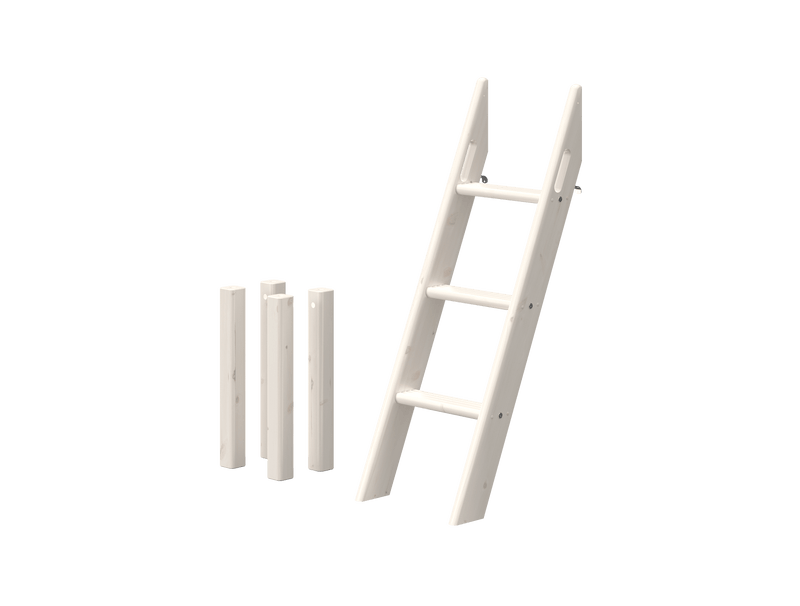 Slanting ladder for mid-high bed