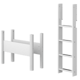 Straight Ladder and Legs for Semi-High Bed, 90 cm, White