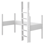 Straight Ladder and Legs for High Bed, 90x200 cm, White