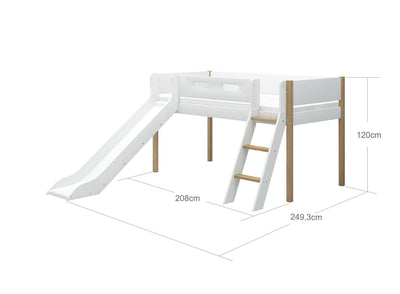Mid-high bed w. slide