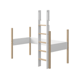 Ladder and Legs for High Bed 184 cm, 90x190 cm, White/Oak