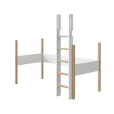 Ladder and Legs for High Bed, 90x200 cm, White/Oak