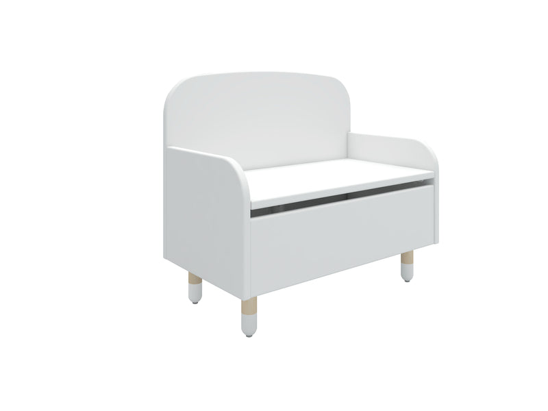 Storage bench with back rest