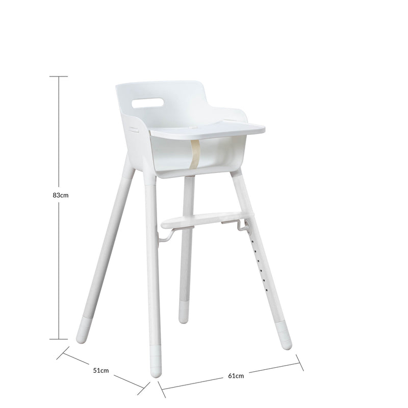 High chair with tray