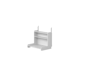 Click-on desk with shelf
