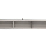 Bookcase, 3 Compartments, Grey