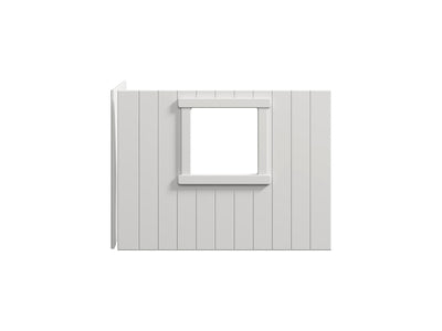 Baumhaus-Bettenfronten, weiße Fensterrahmen
