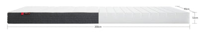 Colchón de espuma FLEXA, 200X90, funda de algodón