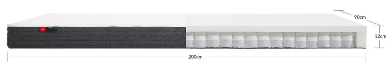 FLEXA spring mattress, 200X90 bamboo cover